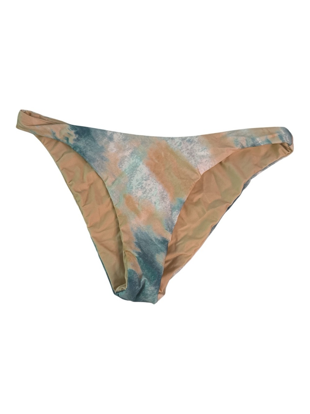 Volcom Peach & Teal Tie-Dye Bikini Bottom - Women's Swim Size Small Mermaid